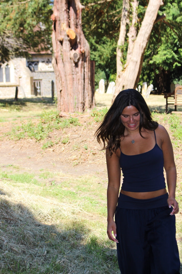 Sapphire Silk Trousers