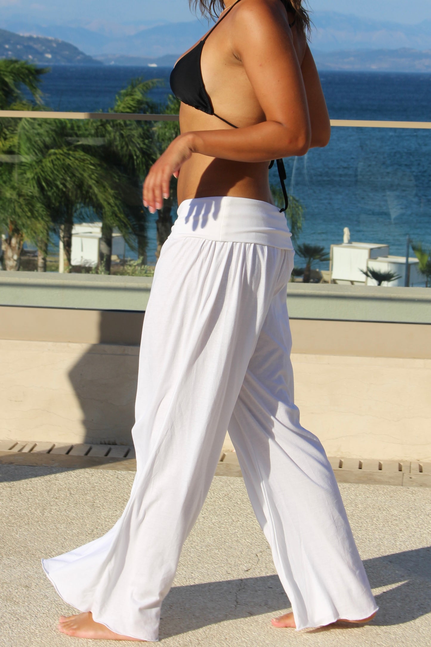 White Cotton Trousers