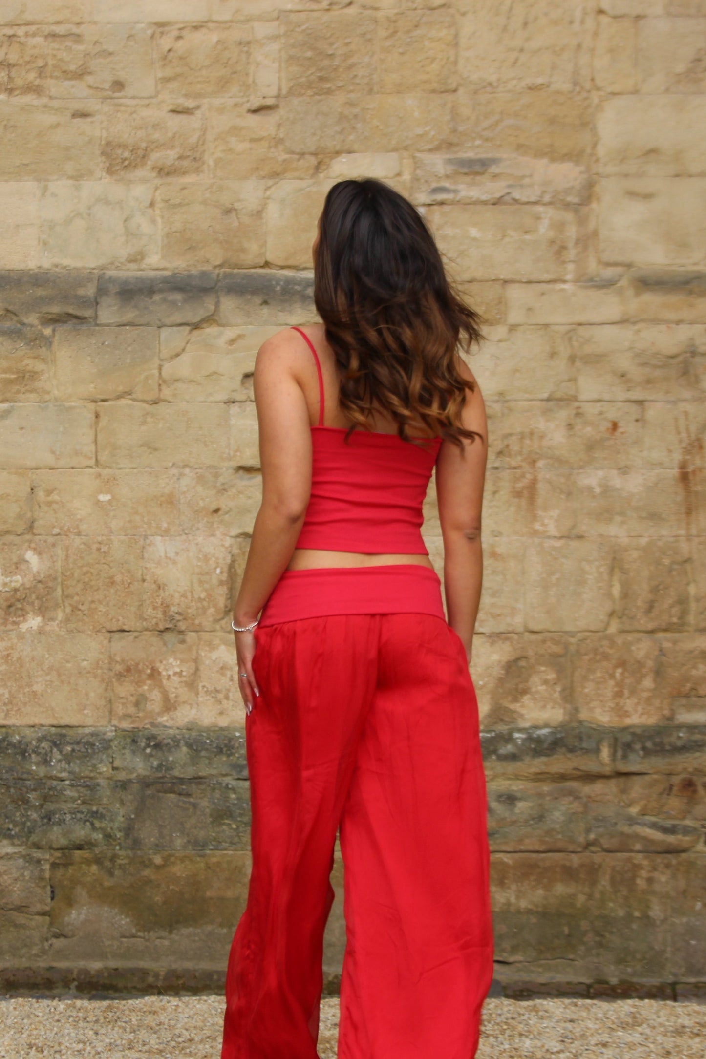 Ruby Silk Trousers