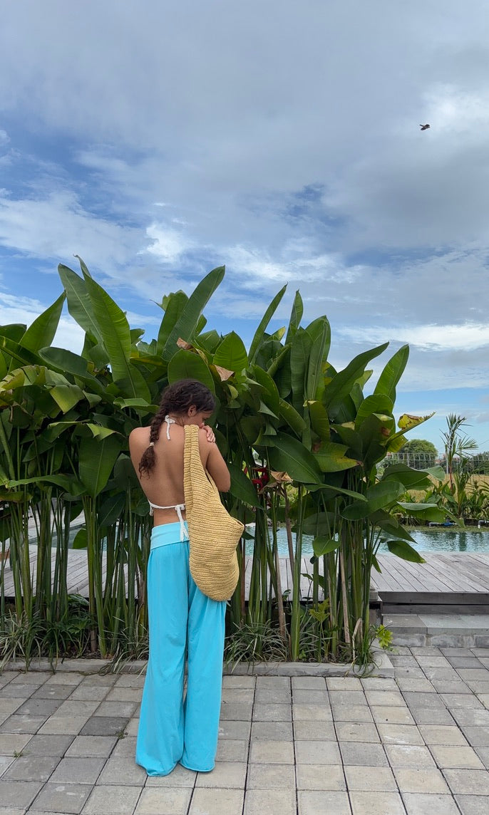 Aqua Cotton Trousers