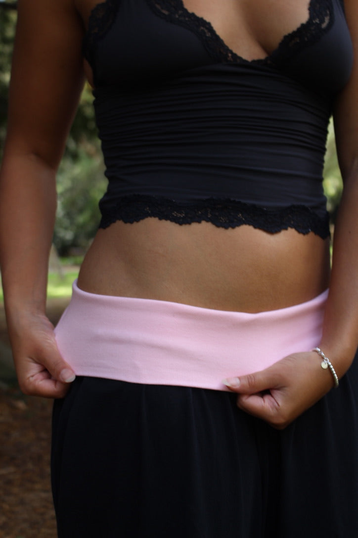 Black Pink Trousers