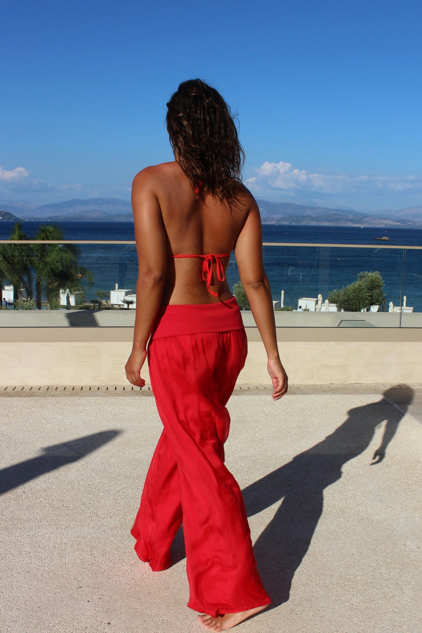 Ruby Silk Trousers