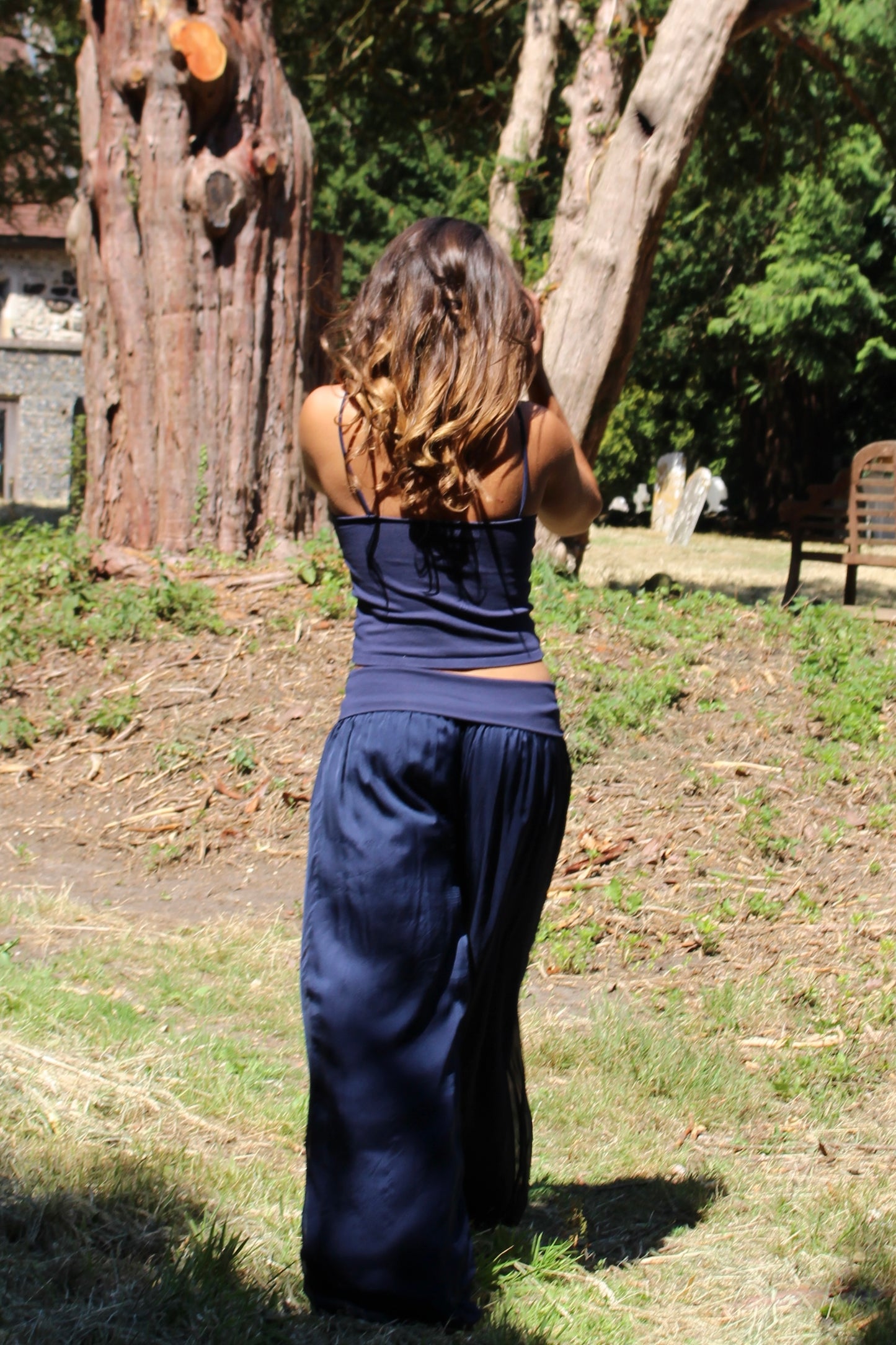 Sapphire Silk Trousers