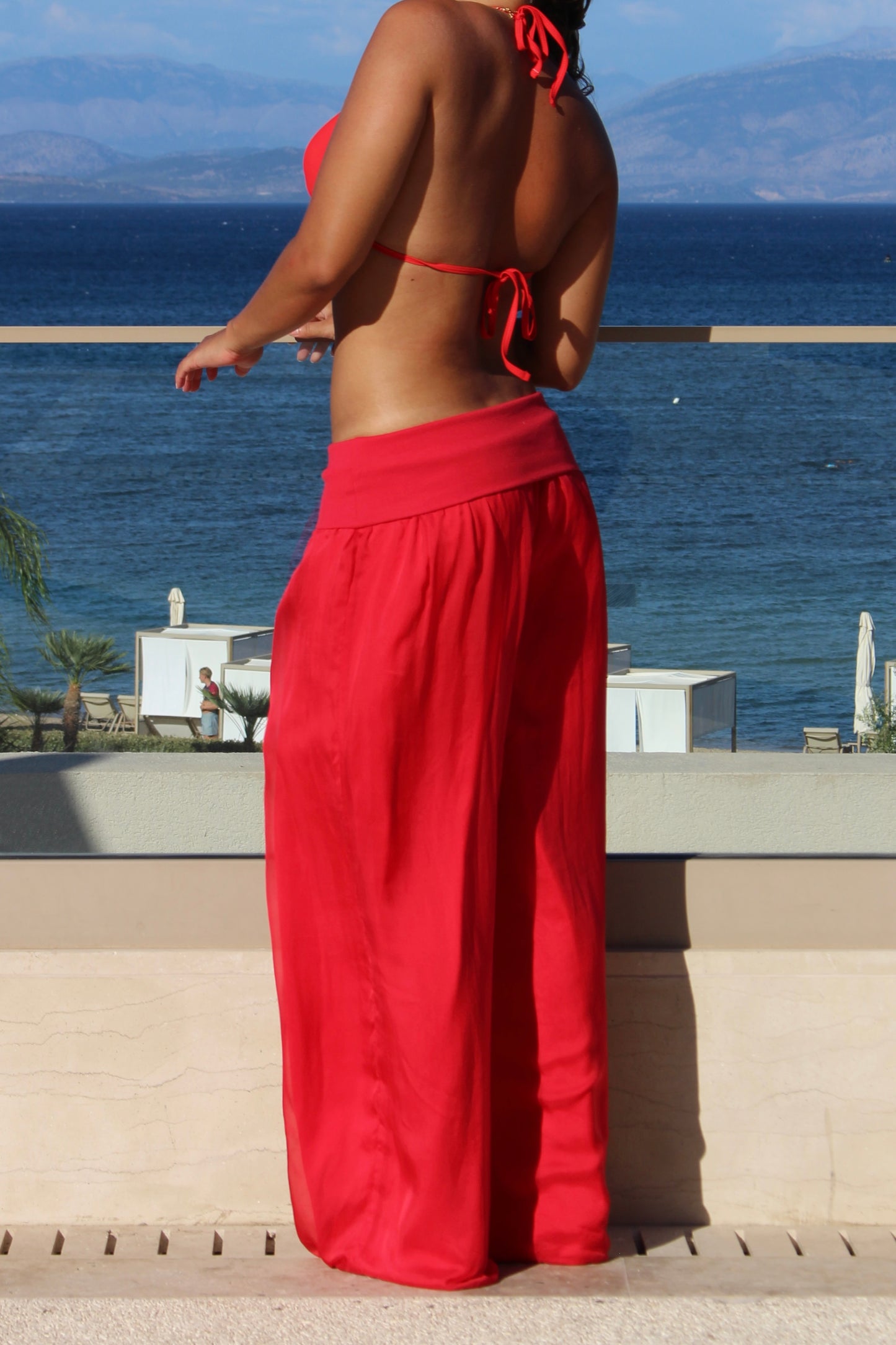 Ruby Silk Trousers
